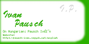 ivan pausch business card